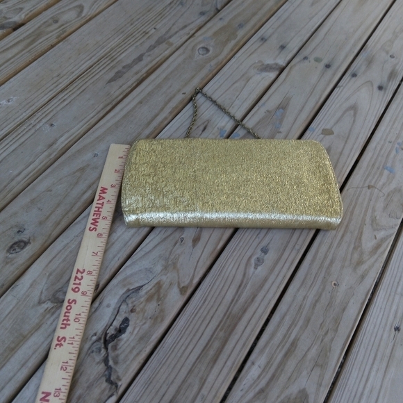 Women's Vintage Sparkly Gold Clutch Purse Hollywood Regency Glam MCM - Picture 4 of 7